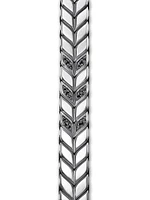 Chevron Woven Bracelet with Pavé Black Diamonds