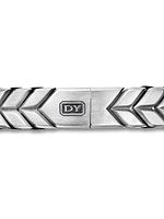 Chevron Woven Bracelet with Pavé Black Diamonds