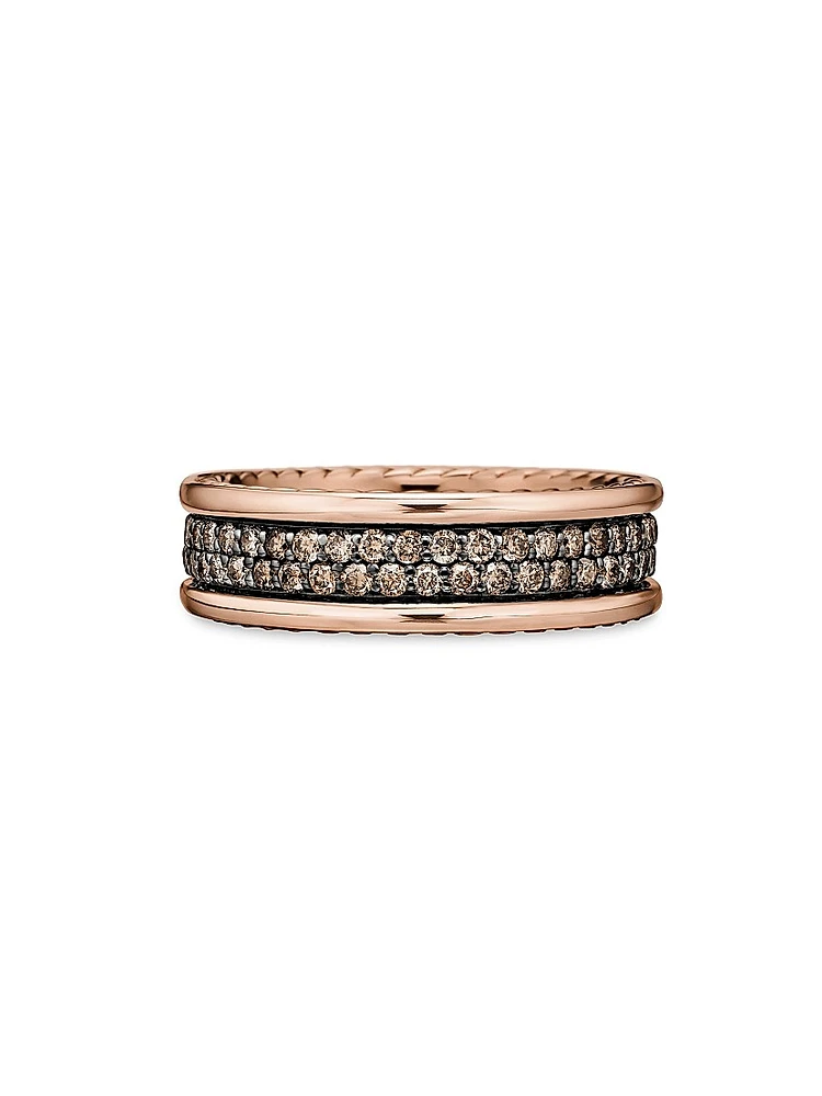 Streamline Two Row Band Ring 18K Rose Gold