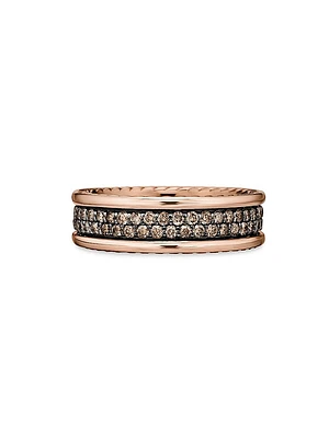 Streamline Two Row Band Ring 18K Rose Gold