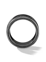 Streamline® Three Row Band Ring with Pavé Black Diamonds