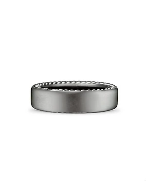 Streamline Band Ring Grey Titanium