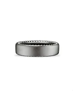 Streamline Band Ring Grey Titanium