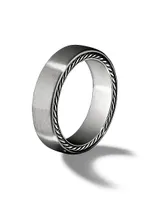Streamline Band Ring Grey Titanium