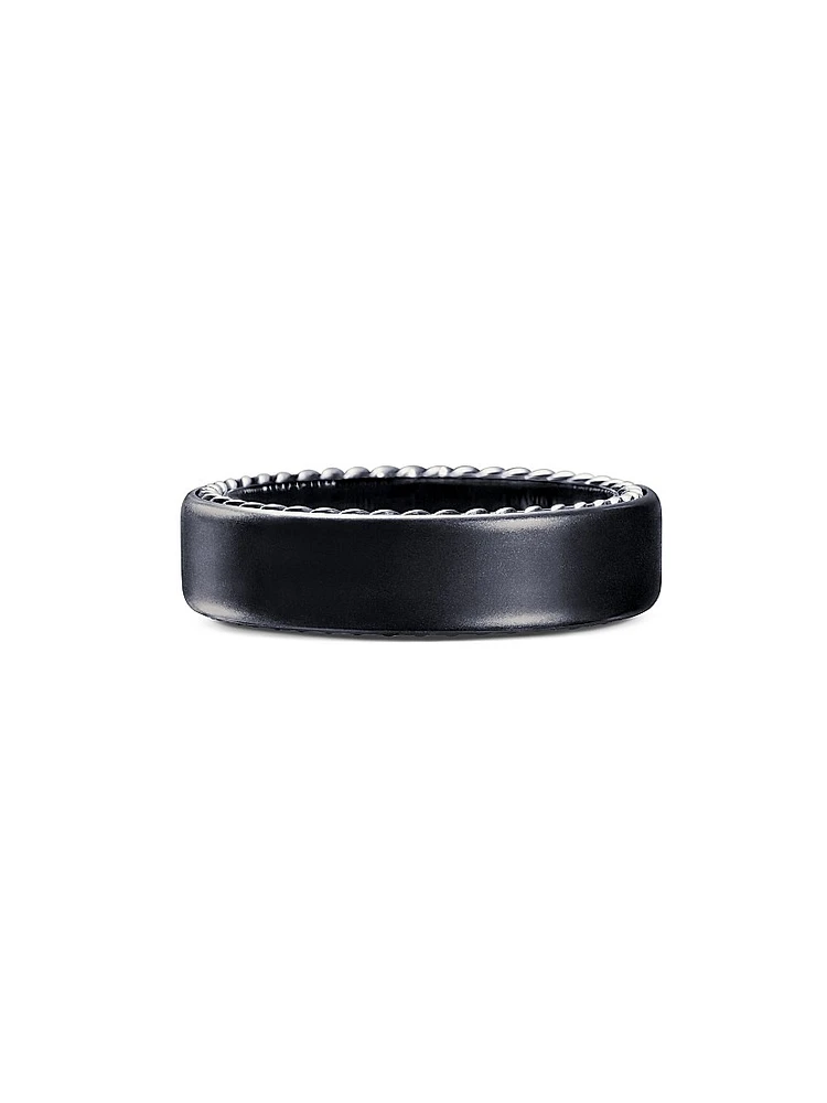Streamline® Band Ring with Black Titanium