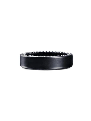 Streamline® Band Ring with Black Titanium
