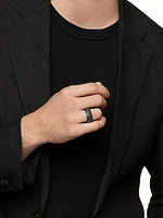 Streamline® Three Row Band Ring Black Titanium with Pavé Diamonds