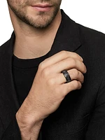 Streamline® Three Row Band Ring Black Titanium with Pavé Diamonds