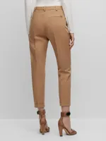 Regular Fit Trousers Stretch Cotton Twill