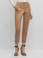 Regular Fit Trousers Stretch Cotton Twill