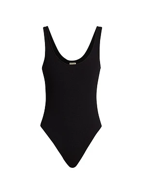 Nica Scoopneck Rib-Knit Bodysuit