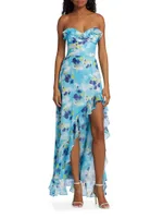 Corinna Floral Strapless Maxi Dress