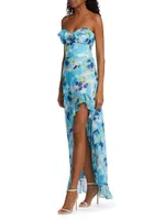 Corinna Floral Strapless Maxi Dress