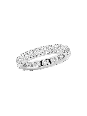 14K White Gold & 5.00 TCW Radiant-Cut Natural Diamond Eternity Band