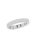 14K White Gold & 5.00 TCW Radiant-Cut Natural Diamond Eternity Band