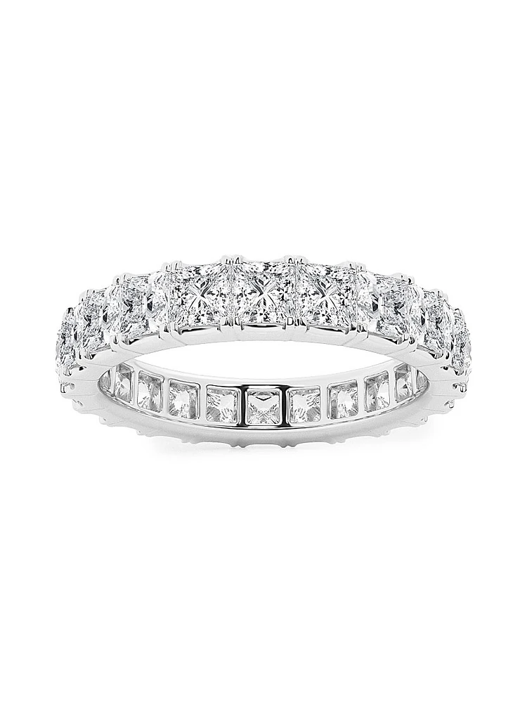 14K White Gold & 3.00 TCW Princess-Cut Natural Diamond Eternity Band