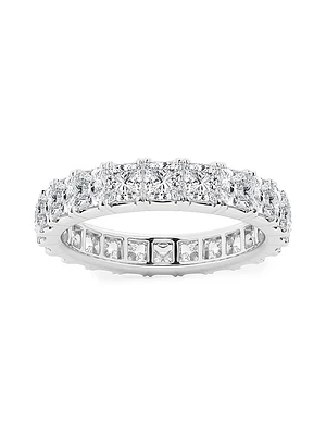 14K White Gold & 3.00 TCW Princess-Cut Natural Diamond Eternity Band