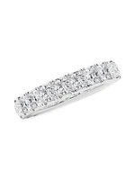 14K White Gold & 3.00 TCW Princess-Cut Natural Diamond Eternity Band