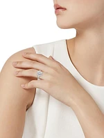 14K White Gold, Aquamarine & 0.52 TCW Diamond Ring