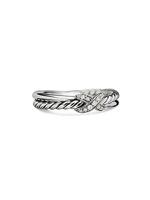 Petite X Ring Sterling Silver