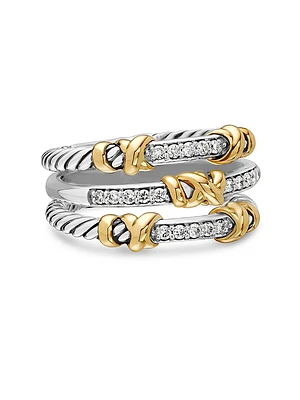 Petite Helena Wrap Three Row Ring Sterling Silver