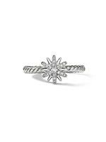 Petite Starburst Ring with Pavé Diamonds