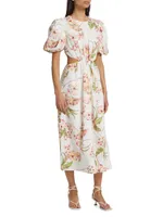 Floral Cut-Out Midi Dress