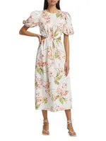 Floral Cut-Out Midi Dress