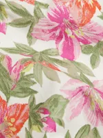 Floral Ruched Midi-Dress