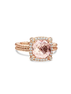 Chatelaine Pavé Bezel Ring 18K Rose Gold