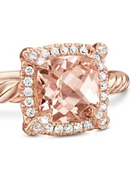 Petite Chatelaine Pavé Bezel Ring 18K Rose Gold