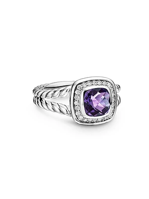 Petite Albion® Ring With Pavé Diamonds