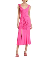 Julieta Ruched Jersey Midi-Dress