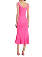 Julieta Ruched Jersey Midi-Dress