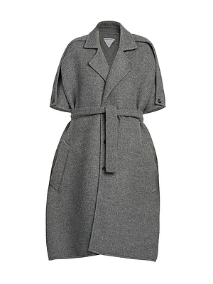 Wool-Cashmere Wrap Coat