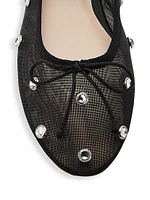 Leonie Crystal Mesh Ballet Flats