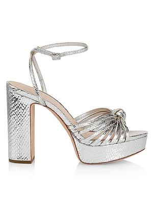 Rivka 115MM Leather Knot Platform Sandals