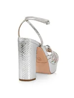 Rivka 115MM Leather Knot Platform Sandals