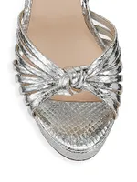 Rivka 115MM Leather Knot Platform Sandals