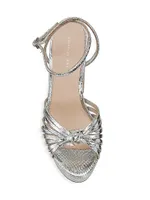 Rivka 115MM Leather Knot Platform Sandals