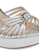 Rivka 115MM Leather Knot Platform Sandals
