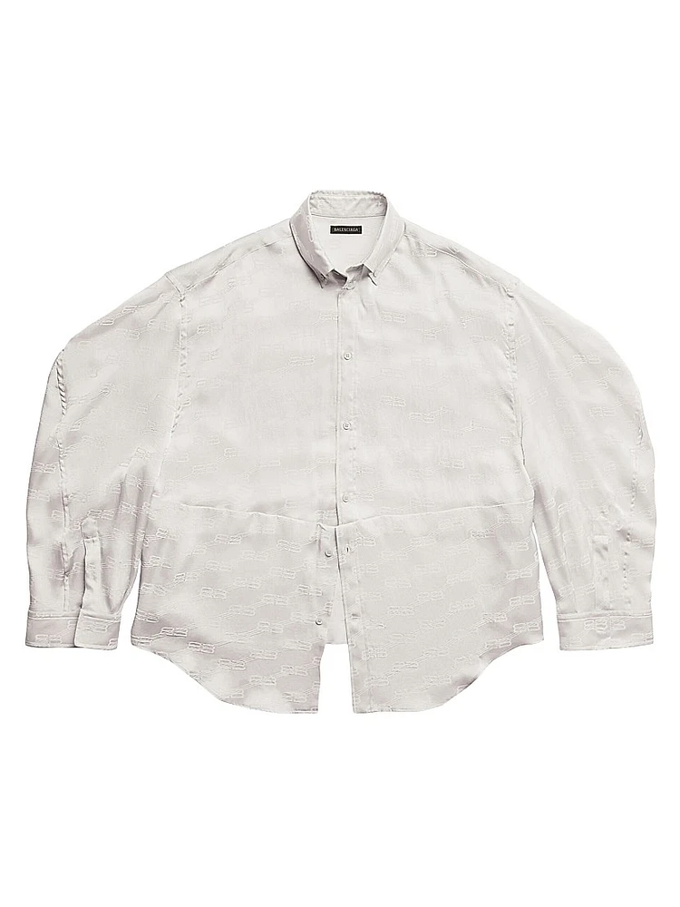 BB Monogram Twisted Sleeve Shirt