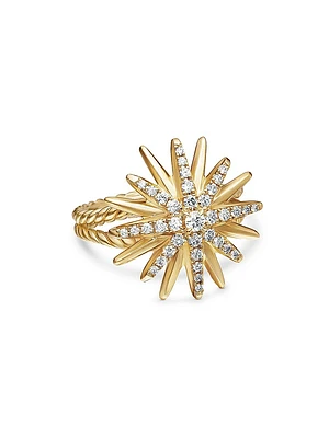 The Starburst 18K Yellow Gold & Diamond Pavé Ring
