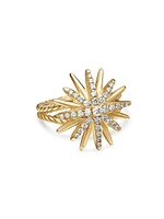 The Starburst 18K Yellow Gold & Diamond Pavé Ring
