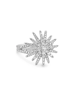 Starburst Ring 18K White Gold With Full Pavé Diamonds