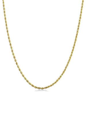14K Yellow Gold Roman Rope Necklace