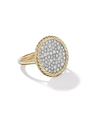 DY Elements Ring In 18K Yellow Gold With Pavé Diamonds