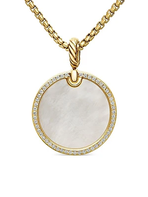 DY Elements Disc Pendant in 18K Yellow Gold