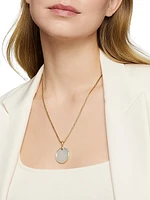 DY Elements Disc Pendant in 18K Yellow Gold