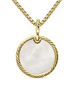 DY Elements Disc Pendant in 18K Yellow Gold